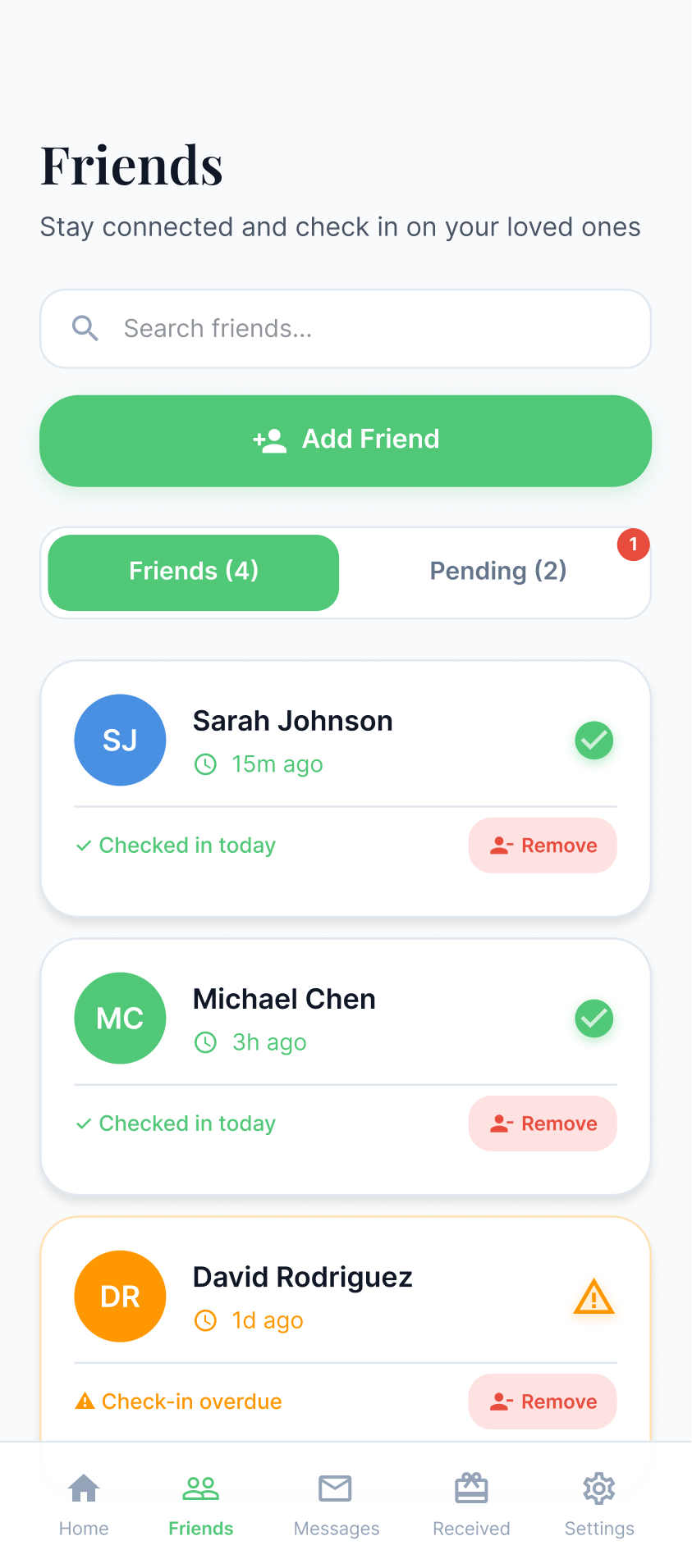 Daily Legacy Safe - Friend Screen preview